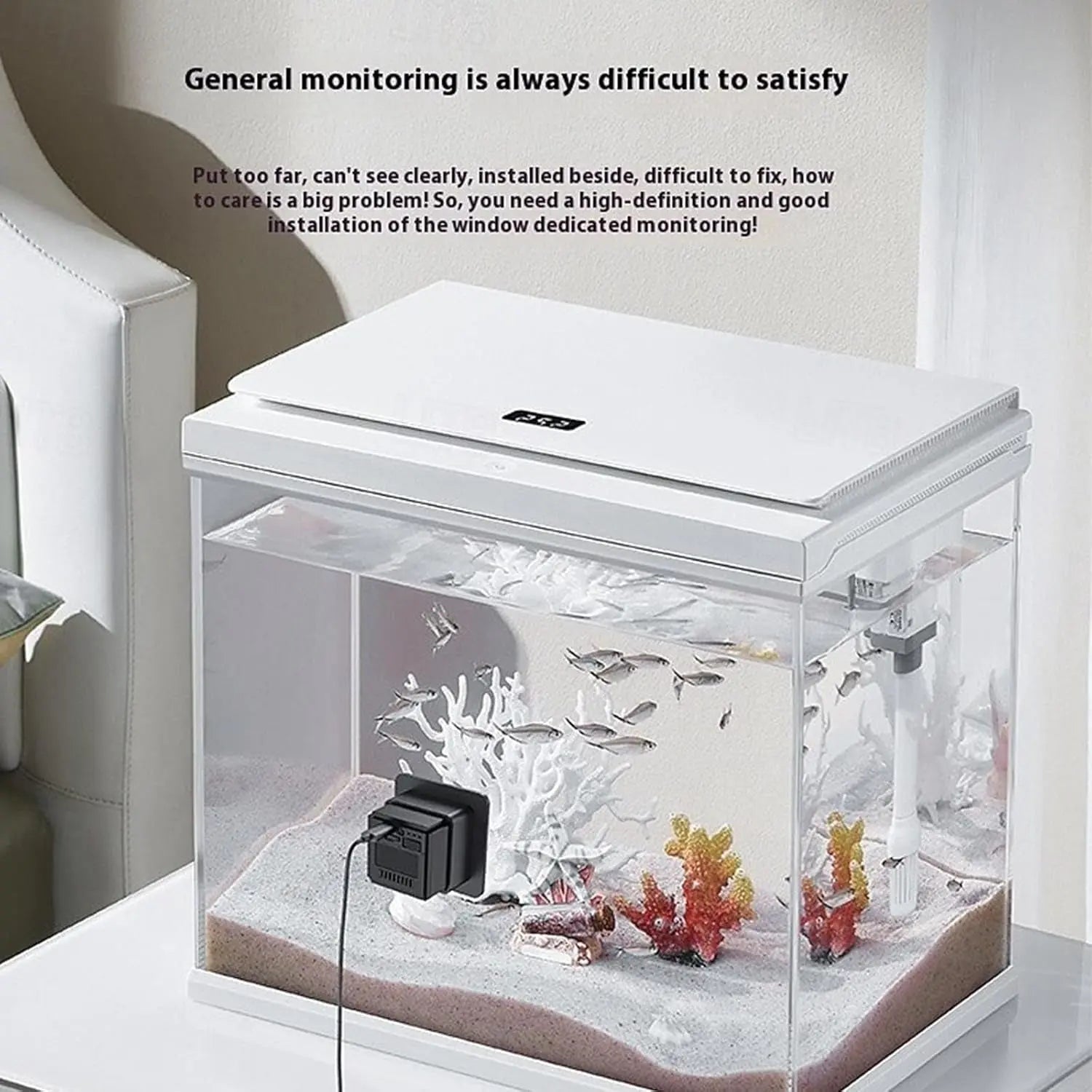 2K HD Aquarium WiFi Camera with Night Vision & Smart Monitoring