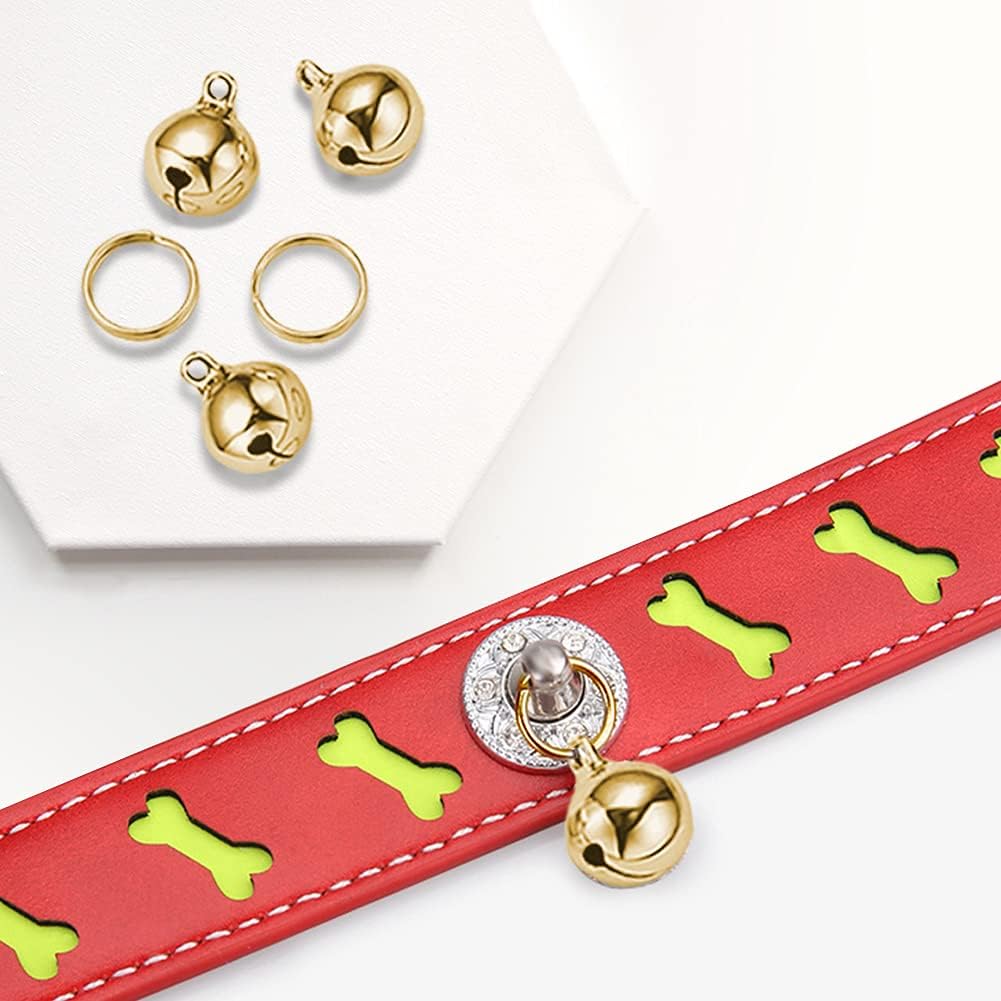 Coastal Pet Round Dog Bells Collar Decoration, 1-Inch Gold (3-Count) (Walmart)