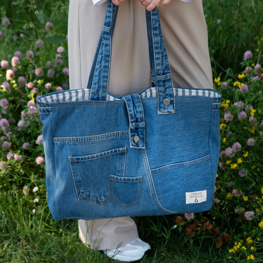 Brooklyn Heritage Tote / Recycled Denim Blue