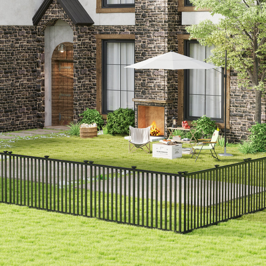2 Piece 80 x 51 Inch Vinyl Picket Fence for Garden