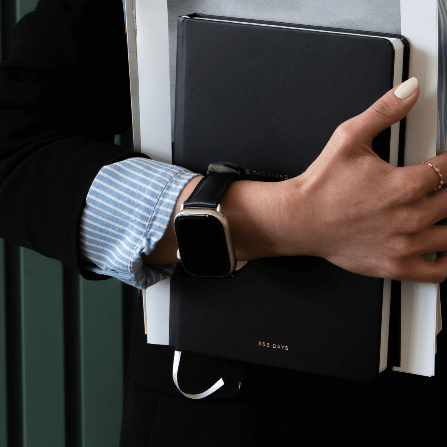 Luxury Double Wrap Vegetal Brown Leather Apple Watch Band - San Diego