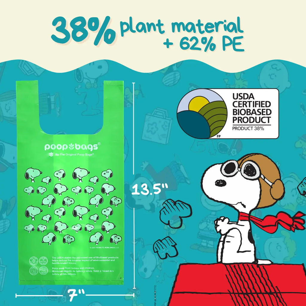 Snoopy® Handle Tie Poop Bags
