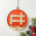 Personalized Wooden Ornament – BFF Christmas Gift, Custom Besties Gift with Natural Wood Finish