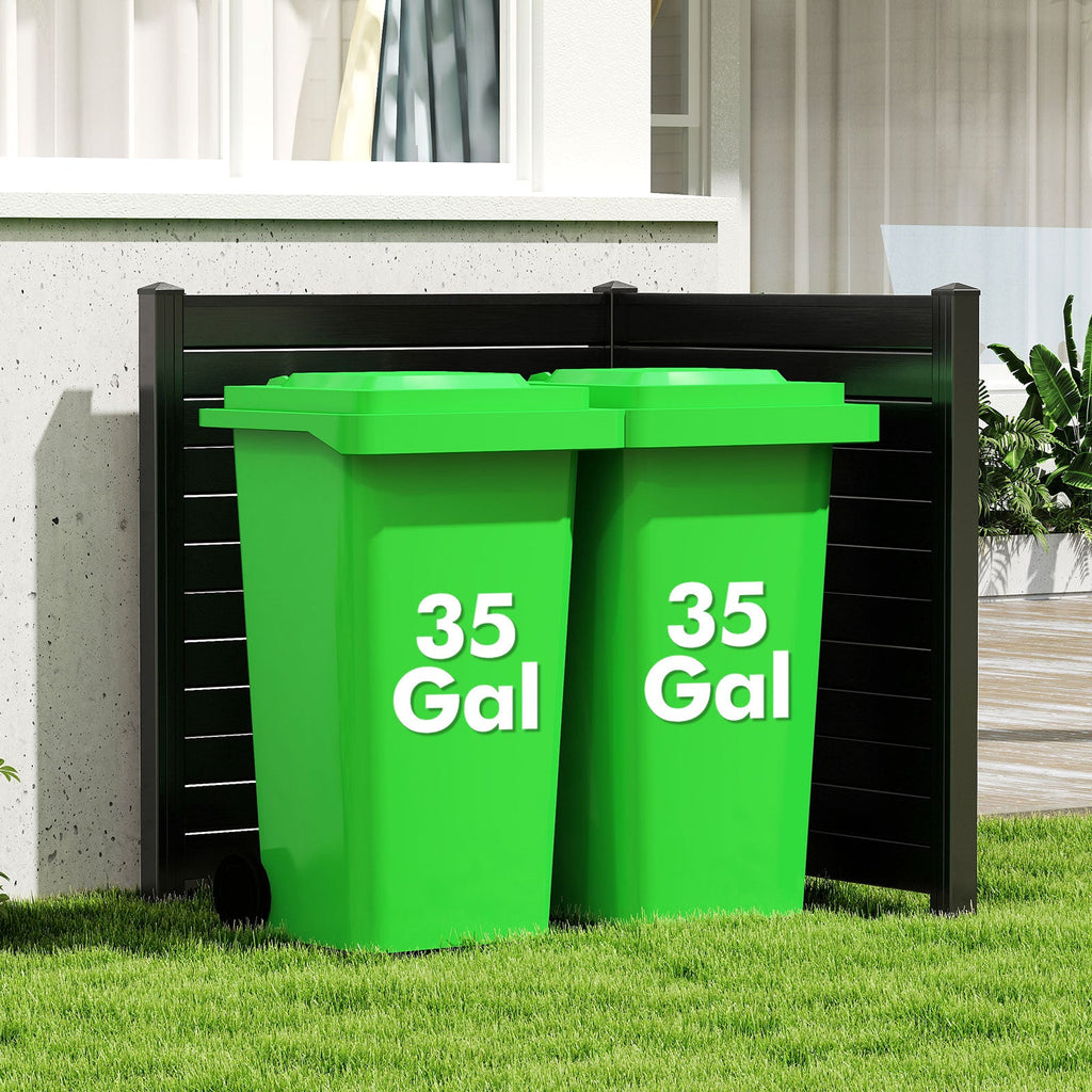 Freestanding 48 x 48 Inch Air Conditioner Fence with Metal Ground Stakes
