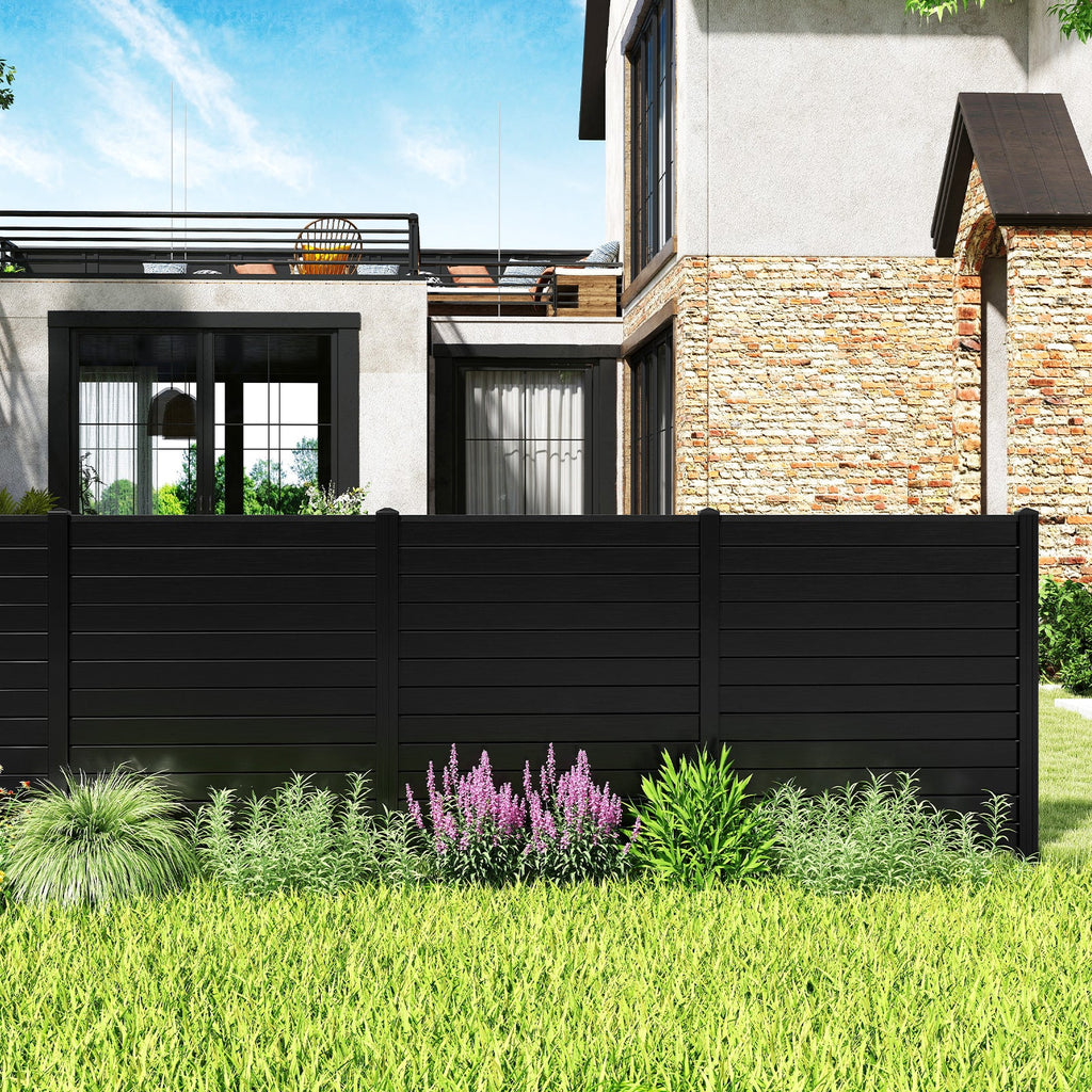 Freestanding 48 x 48 Inch Air Conditioner Fence with Metal Ground Stakes