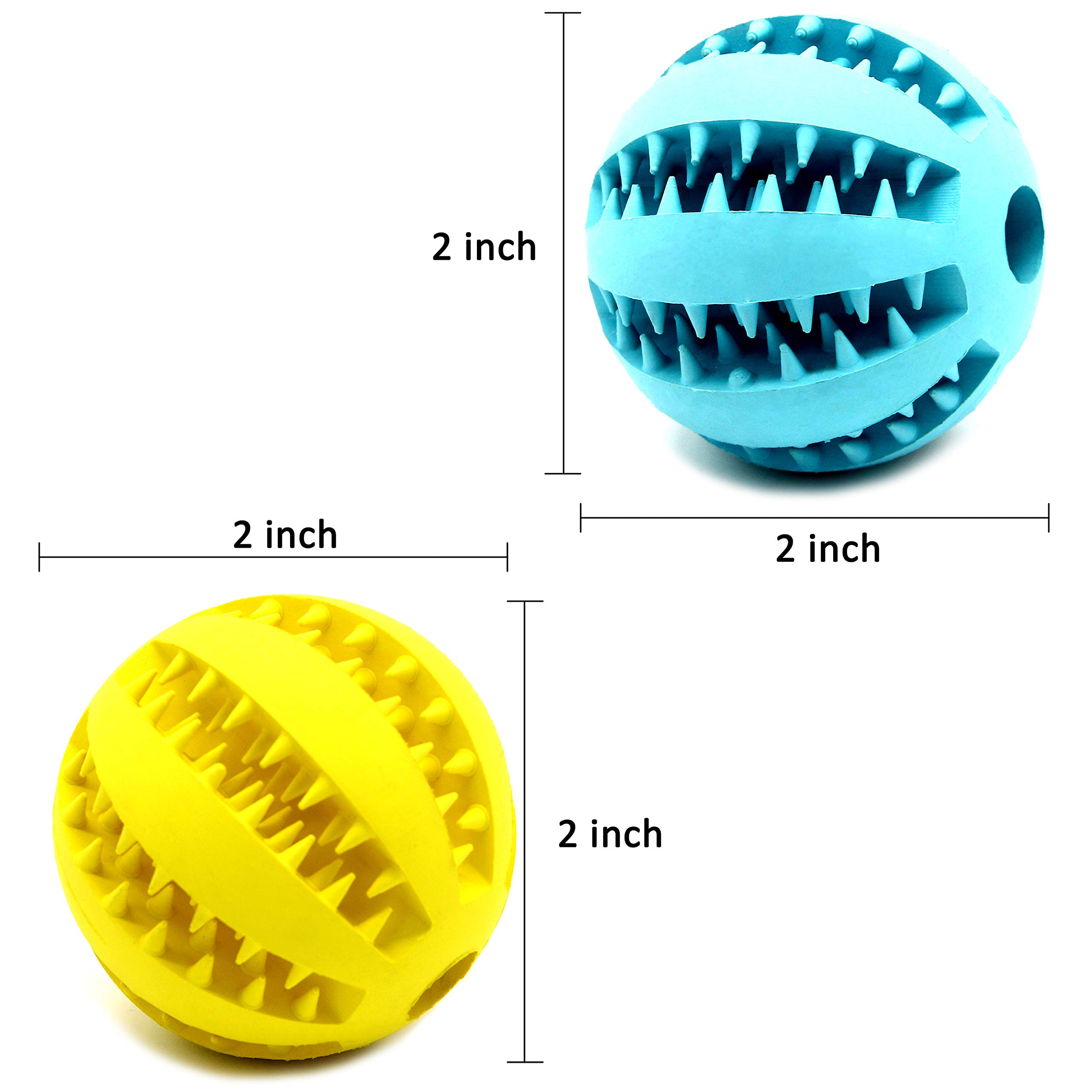 2.5” Squeaky Interactive Dog Balls for Puppy Teething Chew Toys for Small Dogs for Clean Teeth and Training