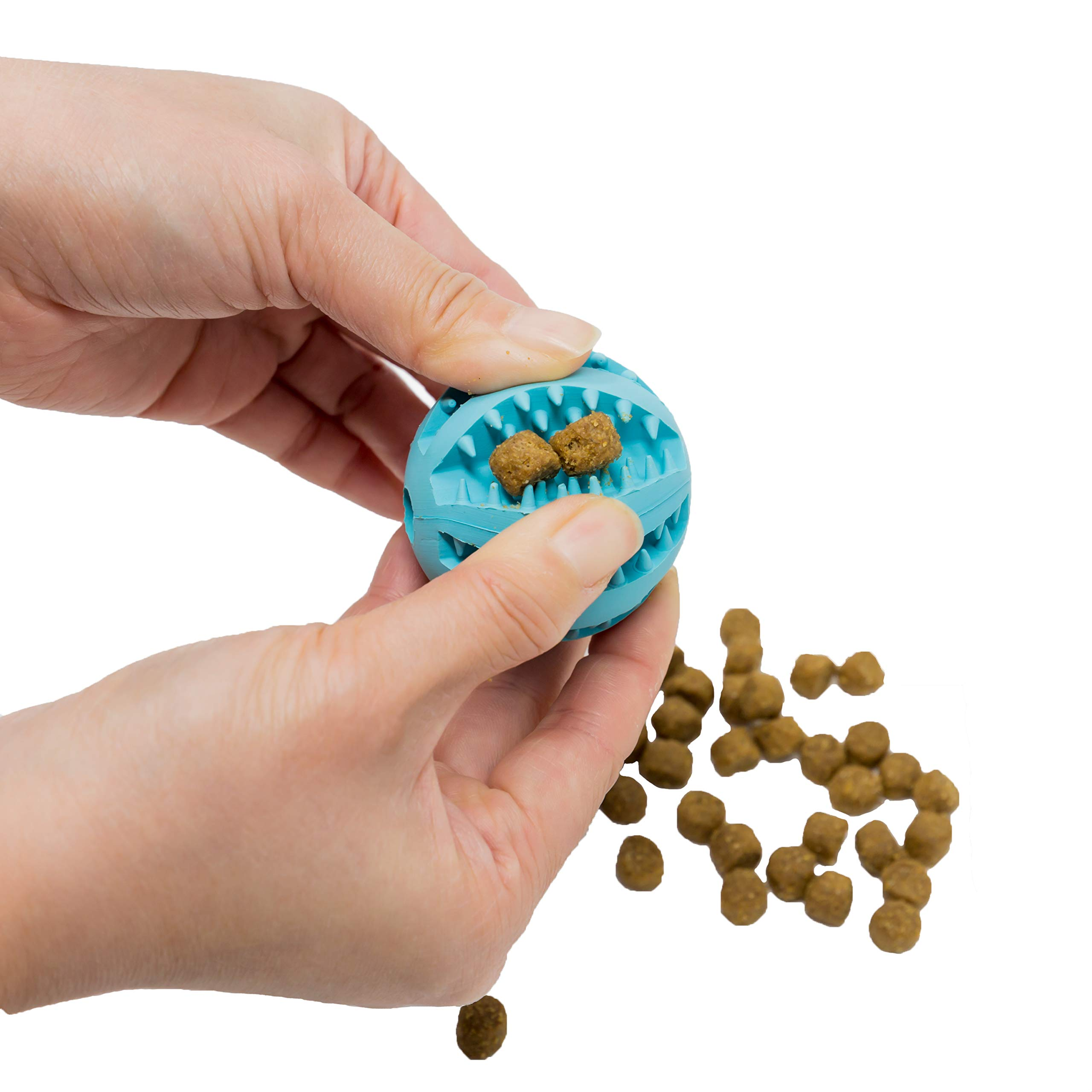 2.5” Squeaky Interactive Dog Balls for Puppy Teething Chew Toys for Small Dogs for Clean Teeth and Training