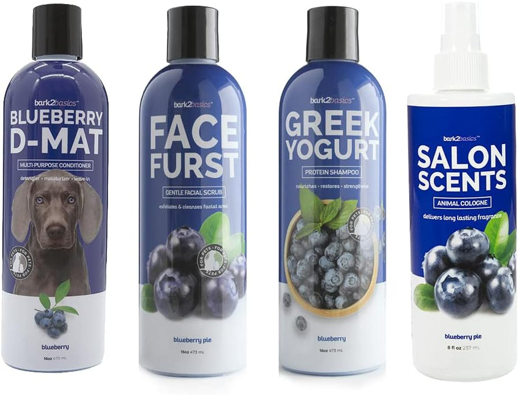 Blueberry Cat & Dog Grooming Bundle Shampoo Conditioner Spray Set
