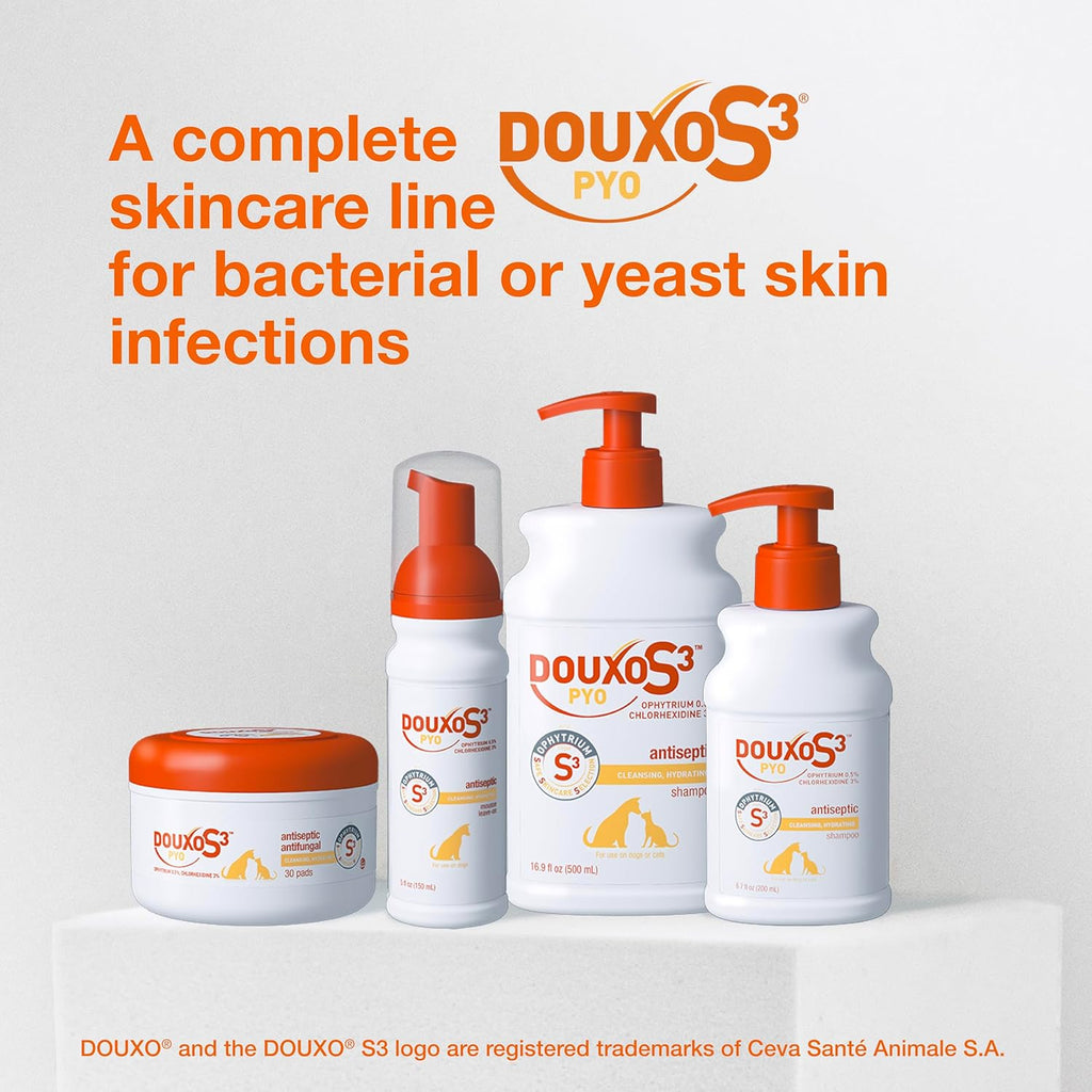 DOUXO S3 PYO Shampoo for Dogs and Cats Skin & Coat Care 6.7 oz.