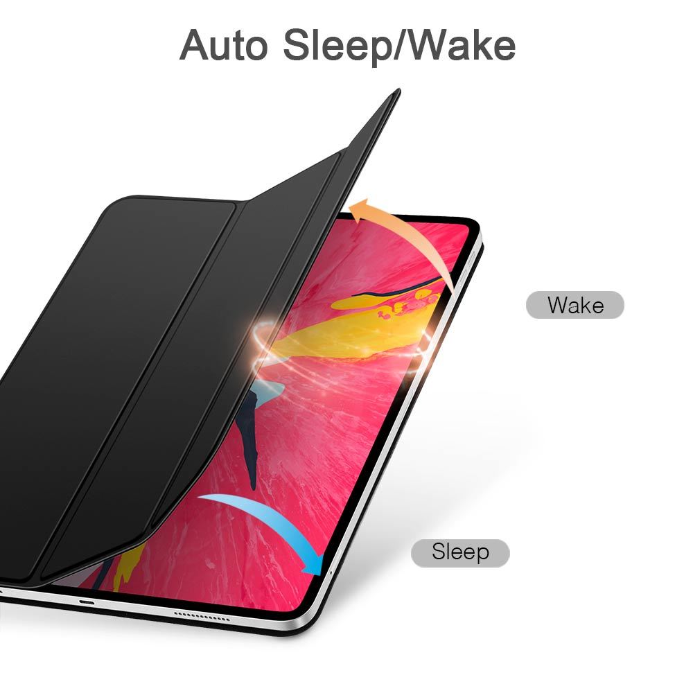 Magnetic Smart Case for iPad Pro 11 - Trifold Stand, Rubberized Cover