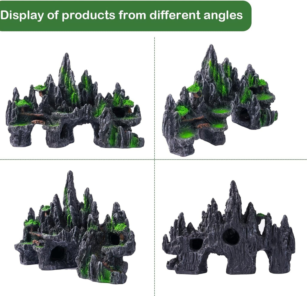 Large Fish Tank Decoration Mountain Cave Bridge Aquarium Ornament
