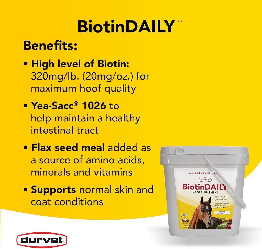 Durvet Biotin Daily Hoof Supplement for Horses 10lbs.