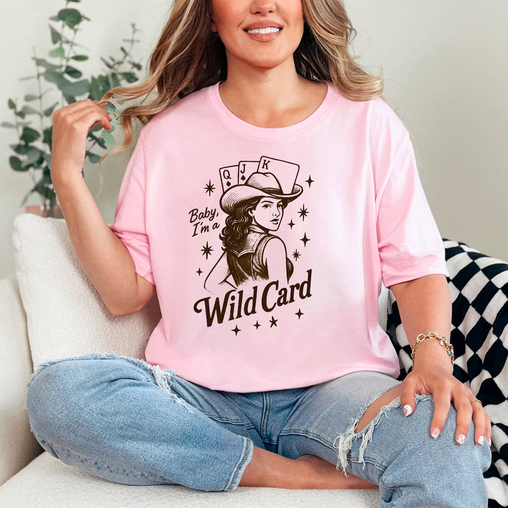 Baby, I'm a Wild Card Graphic Tee | Retro Western Cowgirl