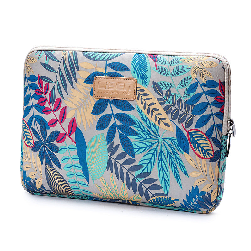 LISEN Colorful Leaf Notebook Sleeve Bag 15.6 Inch Computer Bag