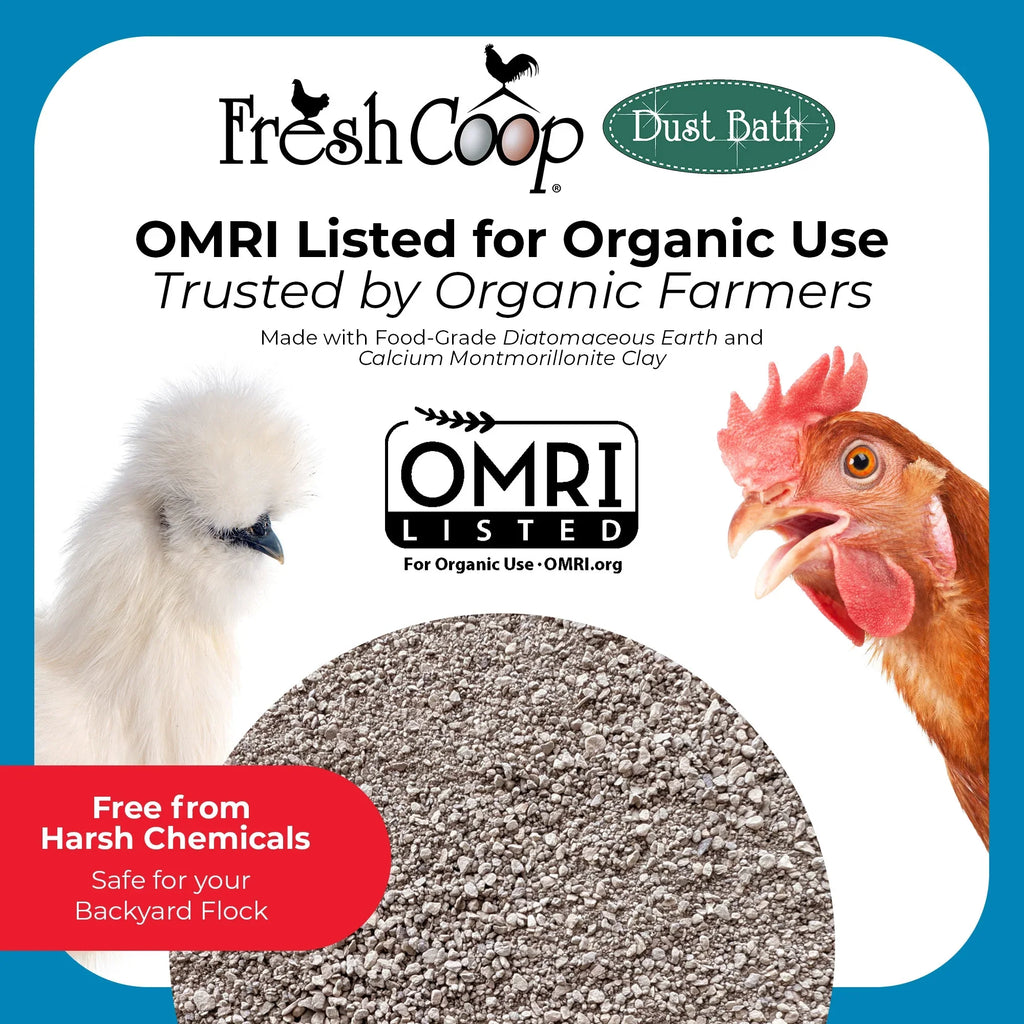 Fresh Coop Dust Bath Shaker Absorbent Chicken Bird Bath Backyard Poultry 6lbs.