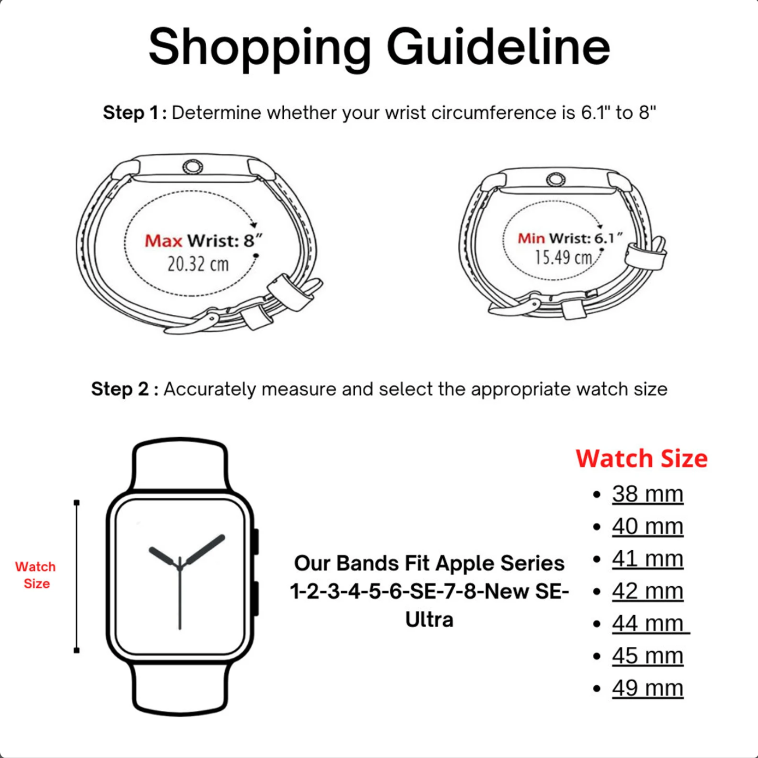 Luxury Double Wrap White Leather Apple Watch Band - San Diego