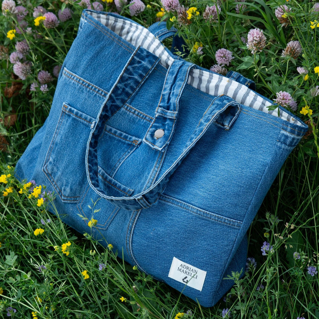 Brooklyn Heritage Tote / Recycled Denim Blue