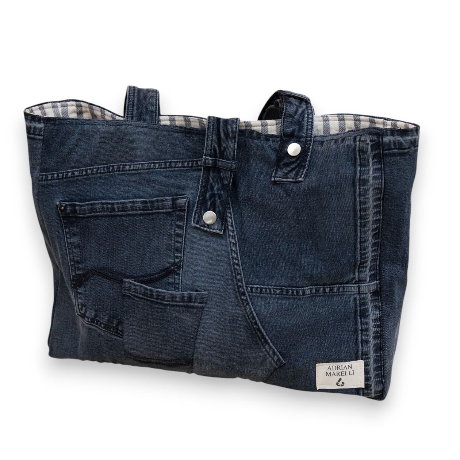 Brooklyn Heritage Tote / Recycled Denim Black