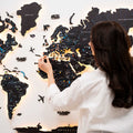 3D LED / LUMINOUS Wooden World Map 3.0 Midnight
