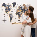 3D LED / LUMINOUS Wooden World Map 3.0 Mystery