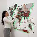 3D LED / LUMINOUS Wooden World Map 3.0 Urban