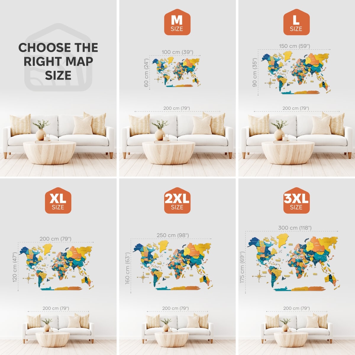 3D Wooden World Map Indie