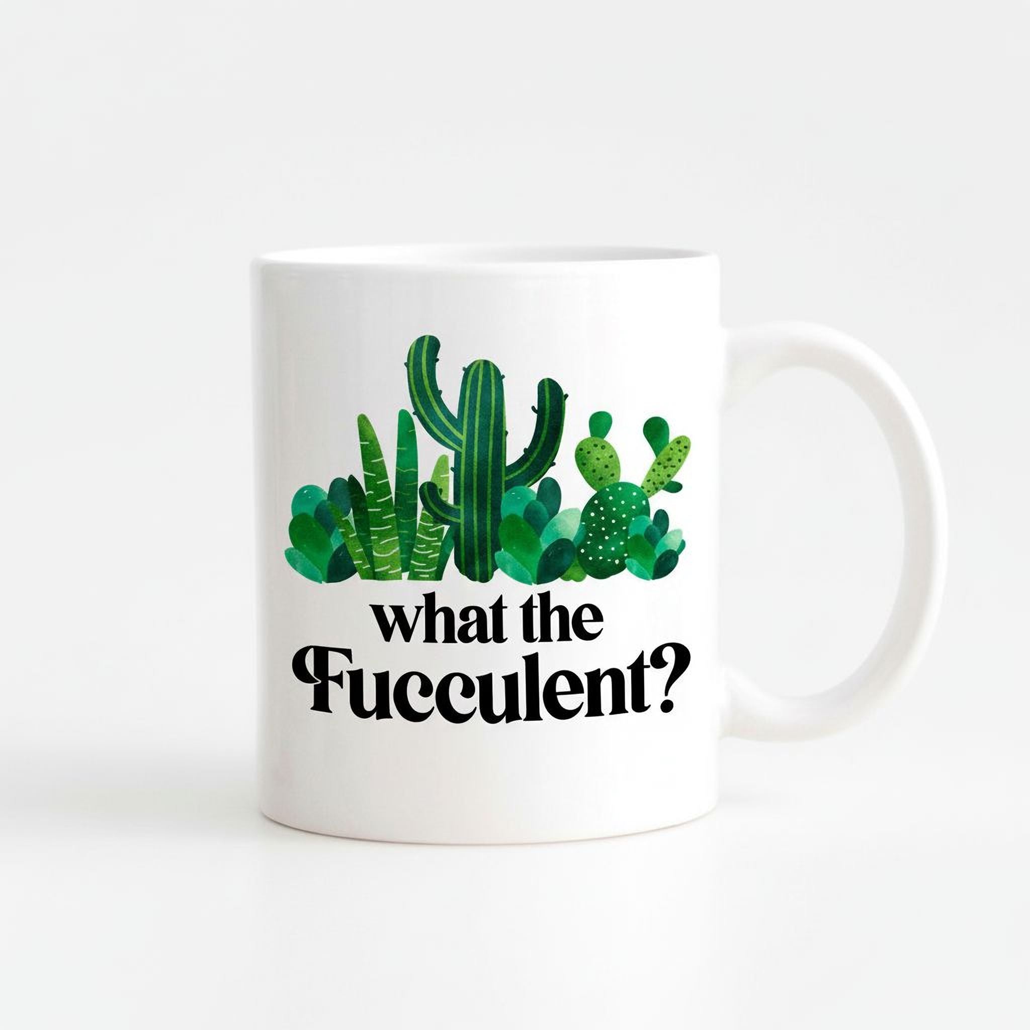 Funny Succulent Mug – Ceramic Coffee Mug with Cactus Design | Joyful Moose