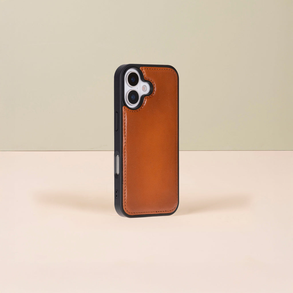 Leathere iPhone 17 Wallet Case – Rustic Brown - New York