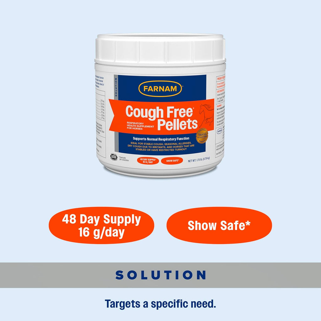 Farnam Cough Free Pellets for Horses Respiratory Support 1.75 lb.