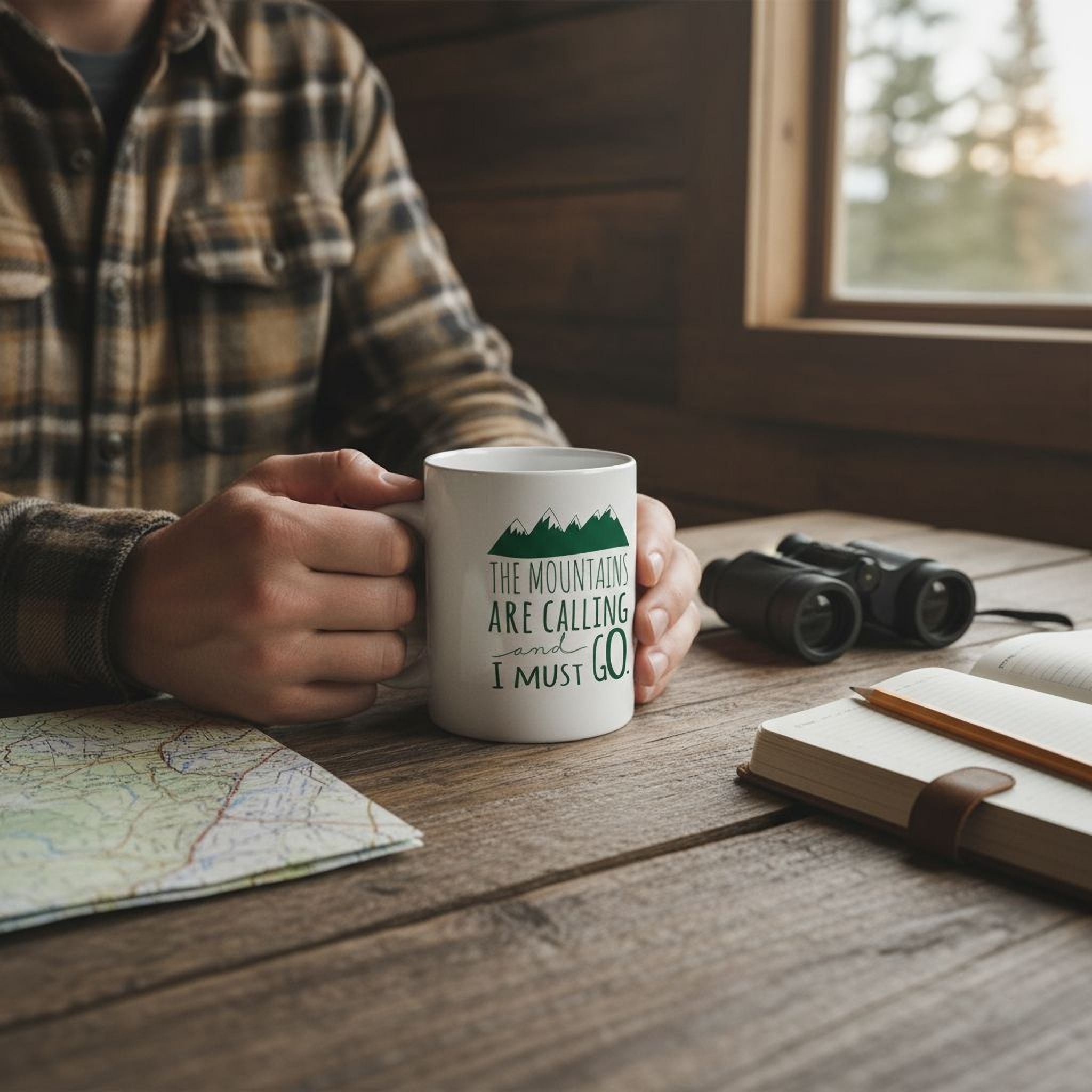 Mountain Coffee Mug – Ceramic Rocky Mountain Mug | Dishwasher Safe, Camping Gift