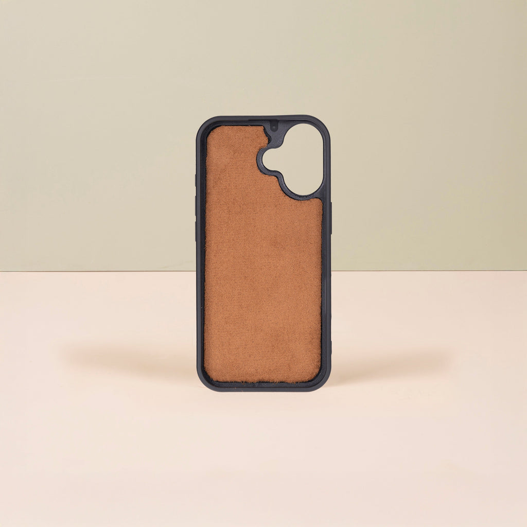 Leathere iPhone 17 Wallet Case – Gray - New York