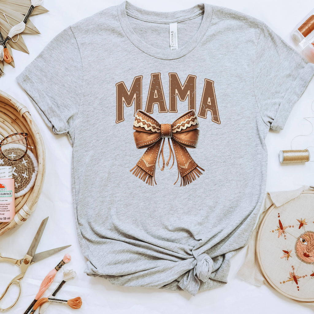 Western Mama Graphic Tee Coquette Cowgirl Shirt Mother's Day