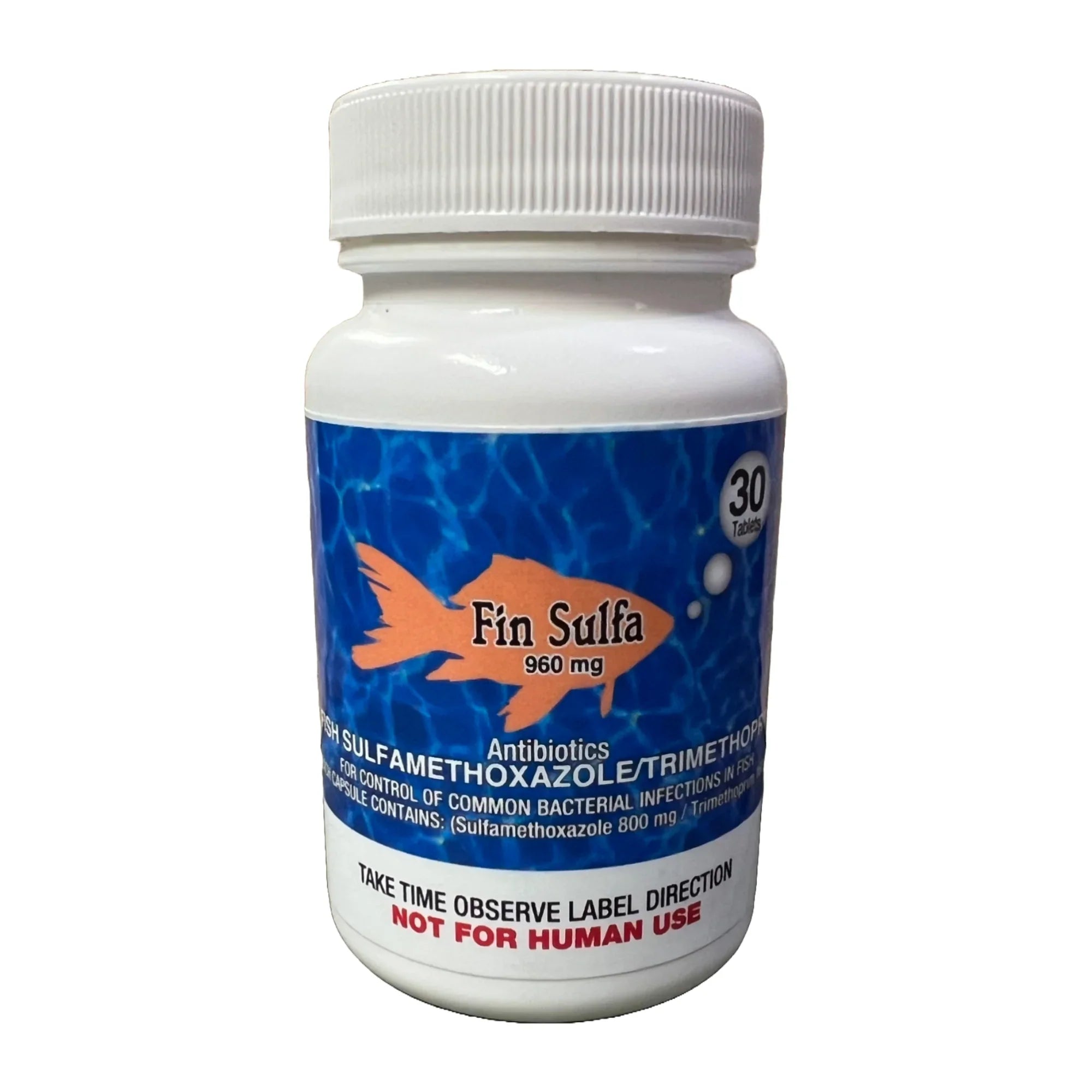 Fish Sulfa 960mg Tablets for Aquarium Fish – 30 Count – Water Care Support