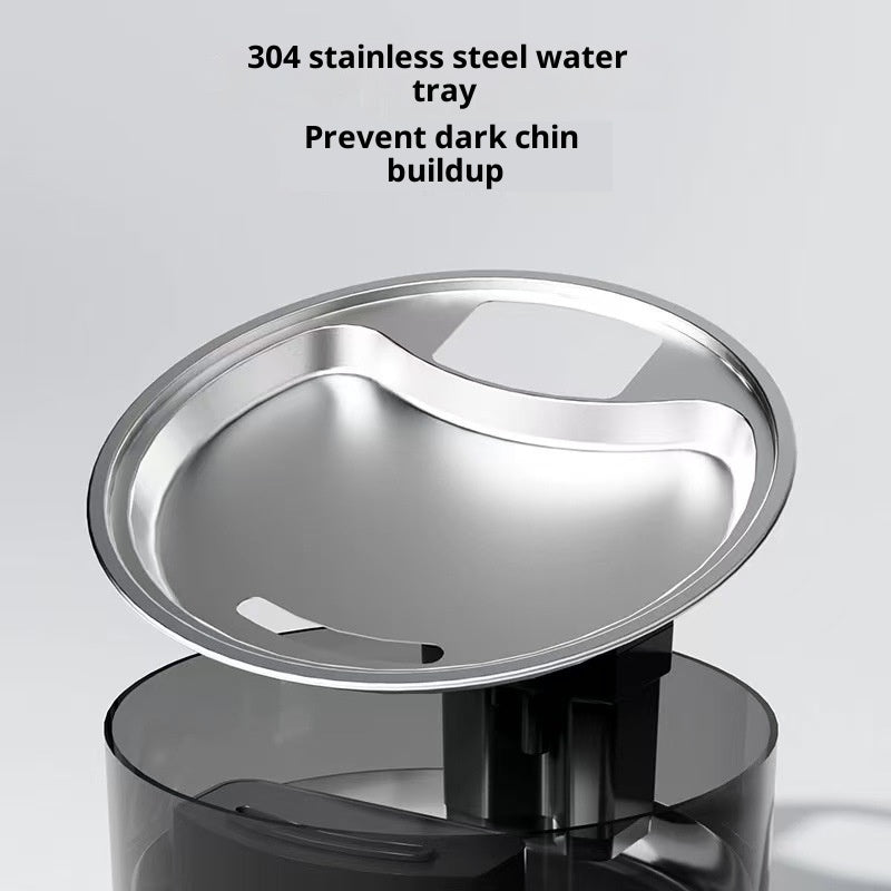 Stainless Steel Cat Water Fountain, Wireless, Cordless, And Automatic Recirculation