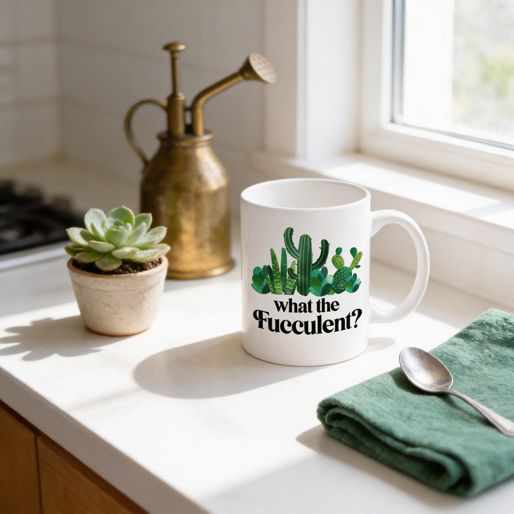 Funny Succulent Mug – Ceramic Coffee Mug with Cactus Design | Joyful Moose