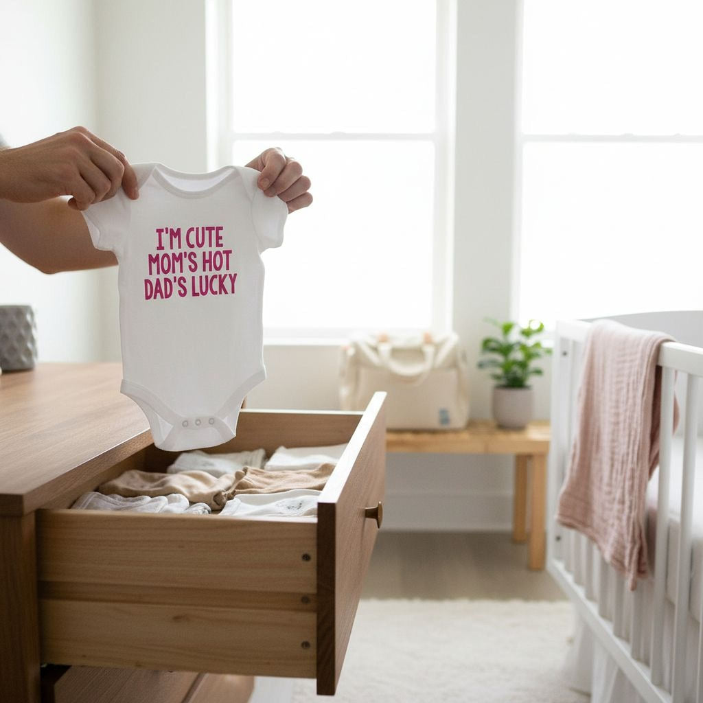 Funny Baby Girl Shirt - Newborn Baby Girl Gift - New Baby Girl Pink Outfit - Cute Hot Lucky