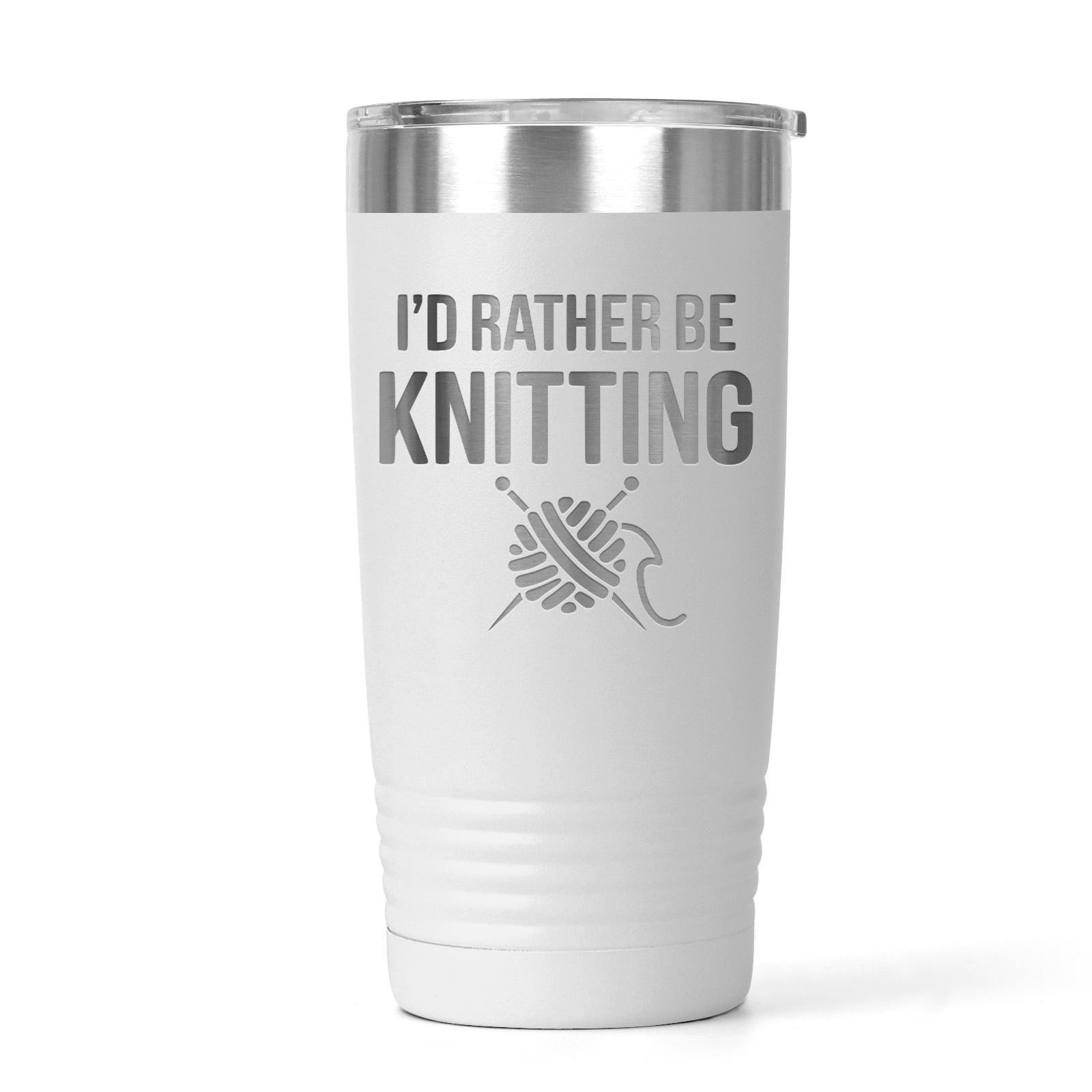 Knitting Tumbler | Stainless Steel Cup With Double Wall Insulation - Yarn Lover Gift