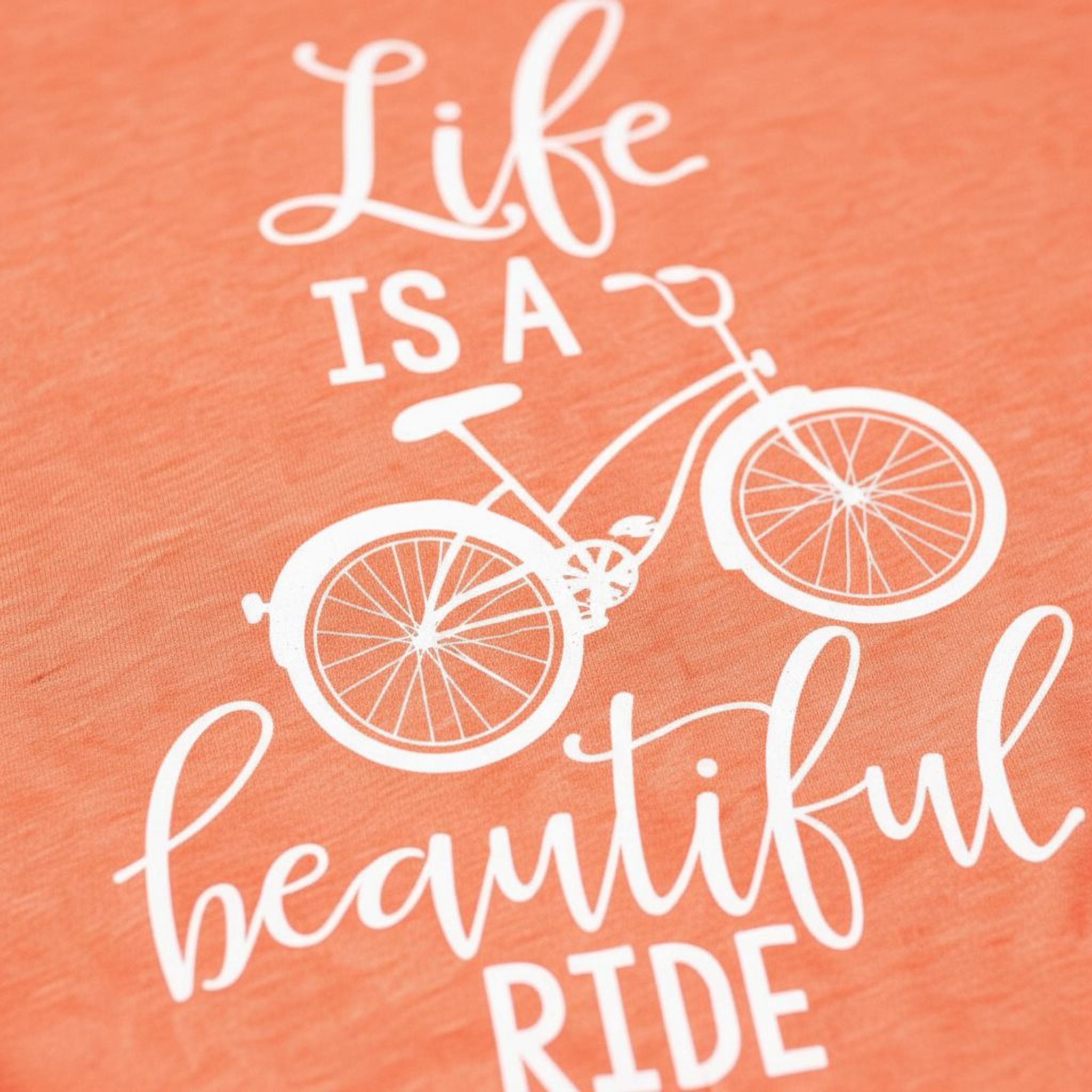 Bicycle Tshirt - Life is Beautiful Ride Quote - Graphic Tee Bicycle Gift