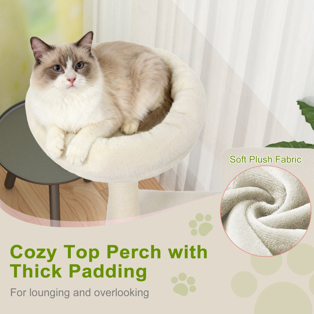 48 Inches Tall Cat Tree Multi-Level Kitten Tower with Large Condo Padded Top Perch