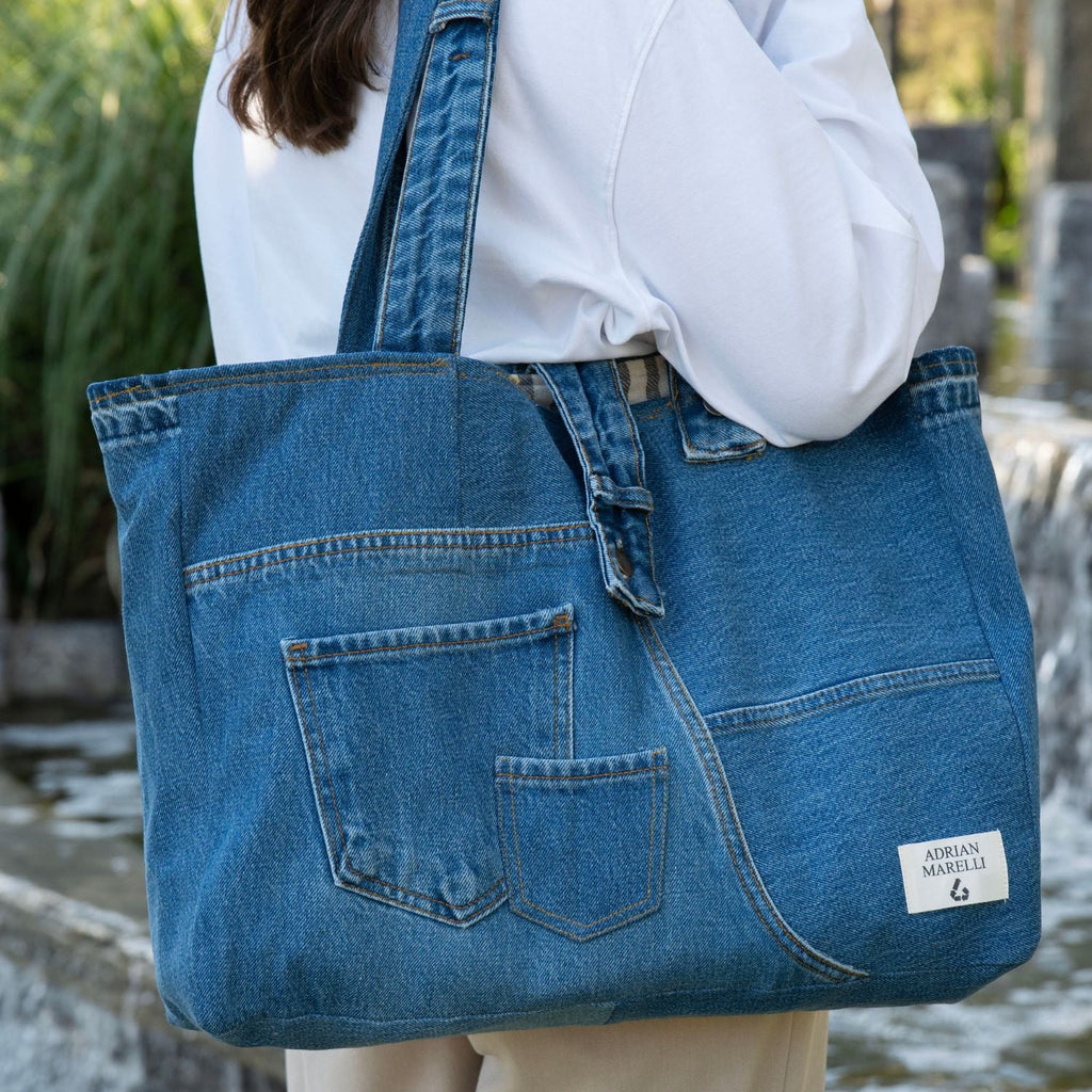 Brooklyn Heritage Tote / Recycled Denim Blue