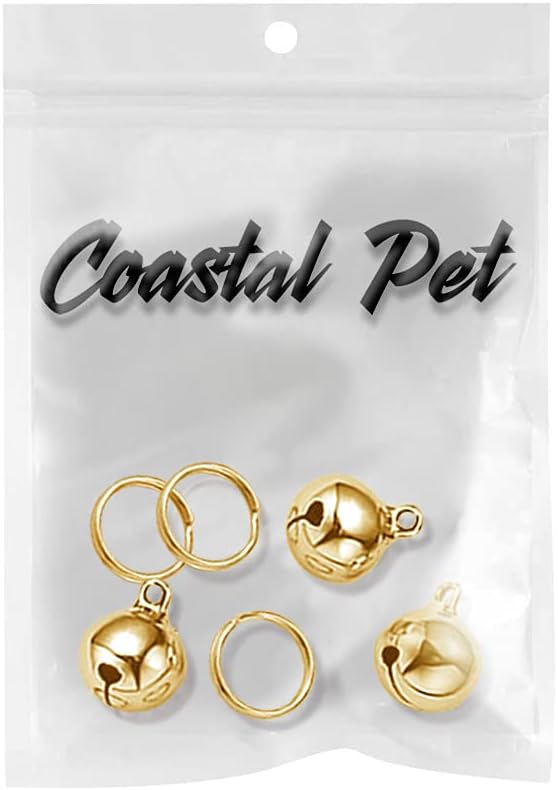 Coastal Pet Round Dog Bells Collar Decoration, 1-Inch Gold (3-Count) (Walmart)
