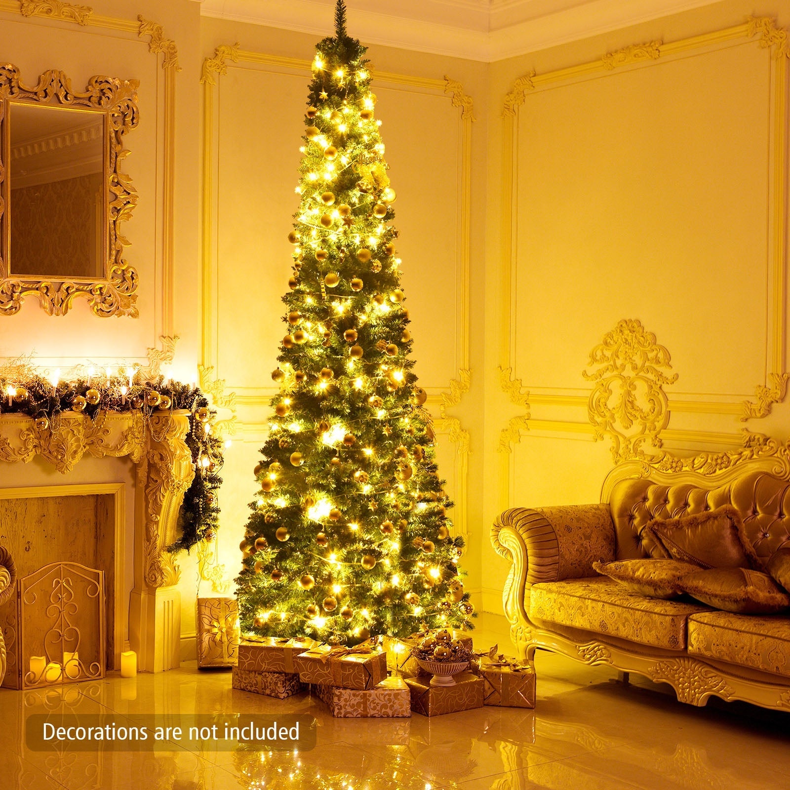 PVC Artificial Slim Pencil Christmas Tree