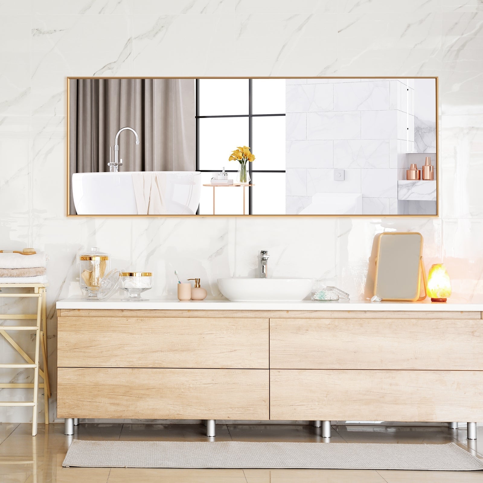 59 Inch Full Length Mirror Large Rectangle Bedroom Mirror