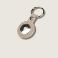 Premium Leather AirTag Holder - Light Beige - Orlando