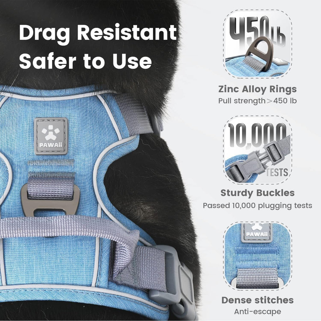 No-Pull Reflective Dog Harness with ID Tag