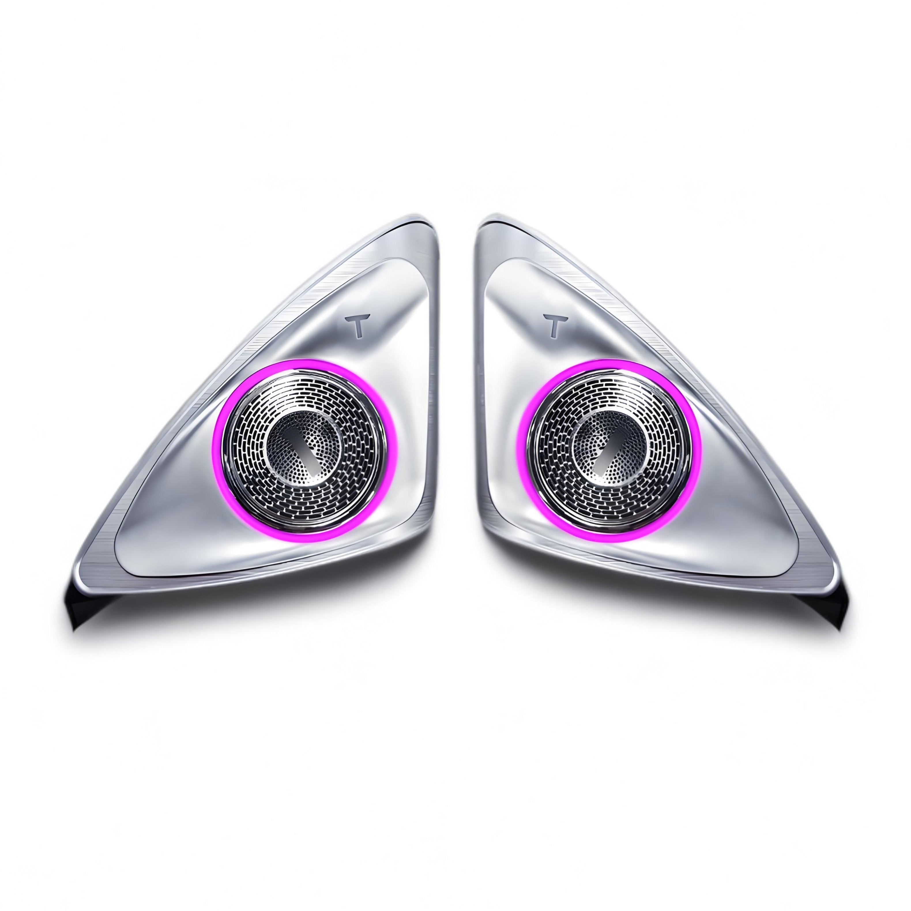 TESERY 4D Rotating LED Ambient Tweeter Speakers for Model Y Juniper / Model 3 Highland
