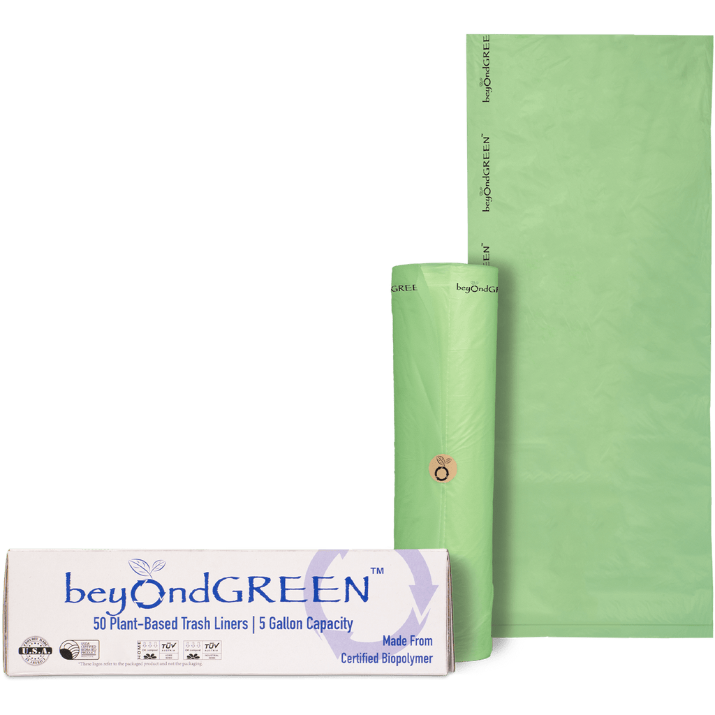5-Gallon Plant-Based Trash Can Liner - 50 Bags