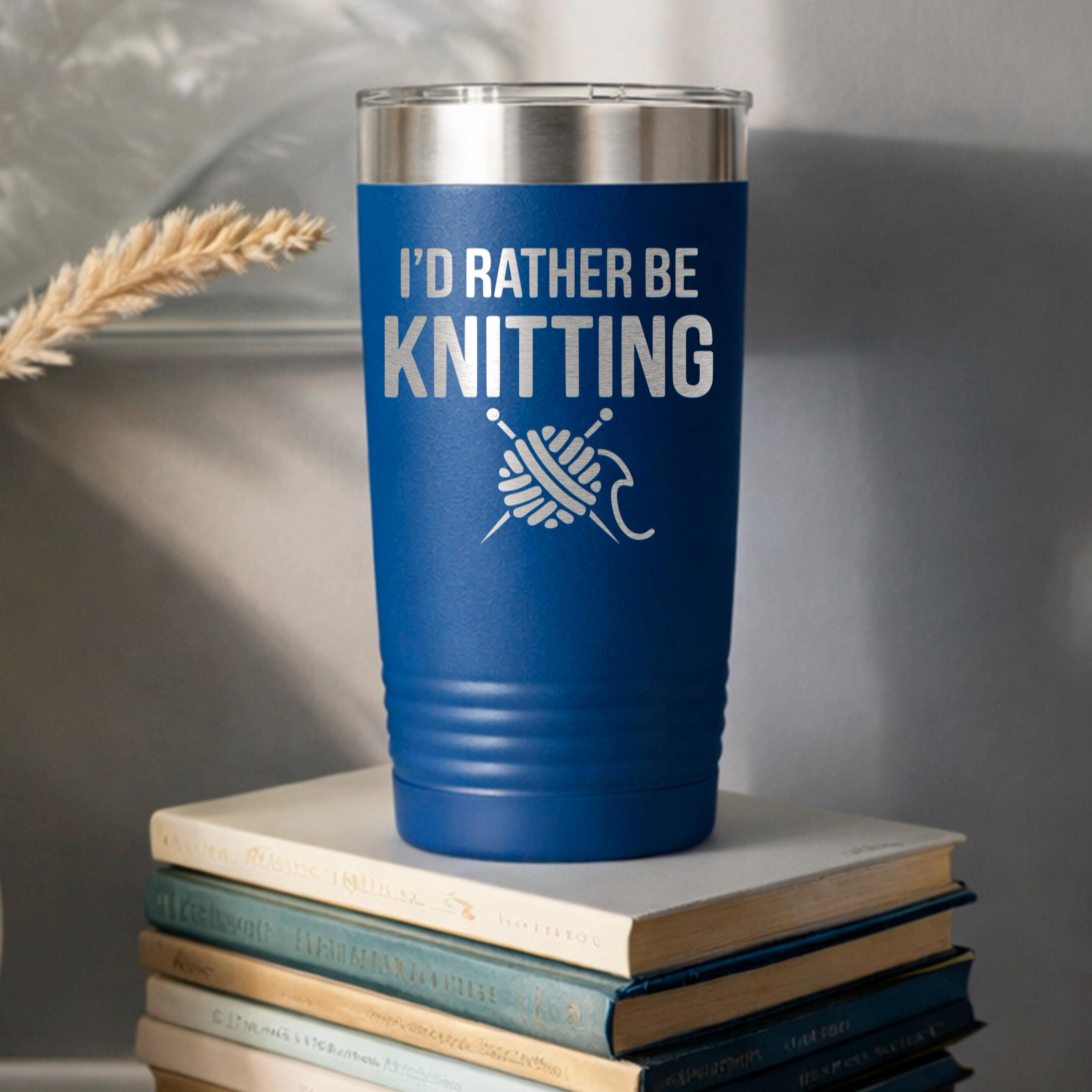 Knitting Tumbler | Stainless Steel Cup With Double Wall Insulation - Yarn Lover Gift