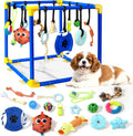 Interactive Puppy Play Gym with 16 Toys Dog Enrichment Activity Center