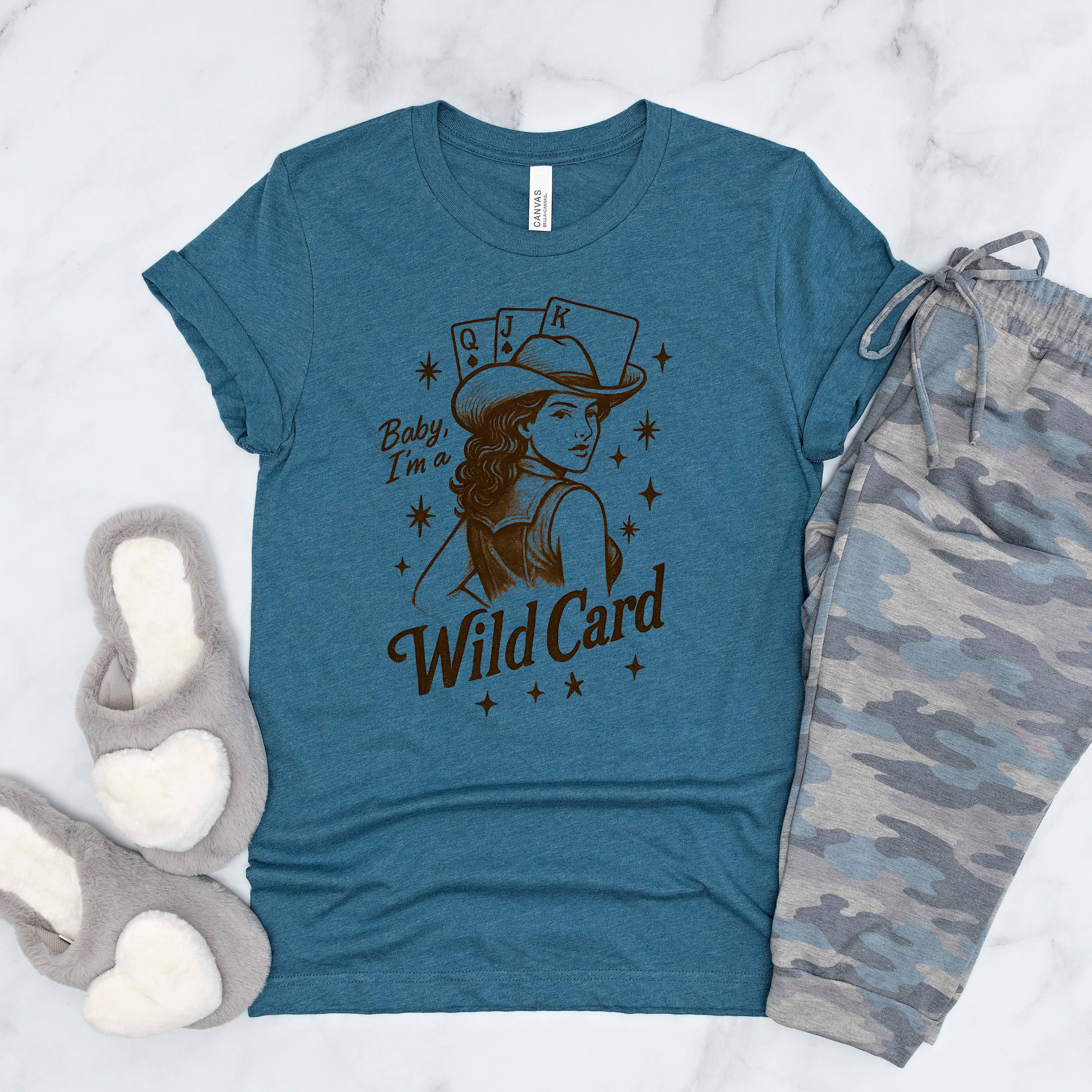 Baby, I'm a Wild Card Graphic Tee | Retro Western Cowgirl